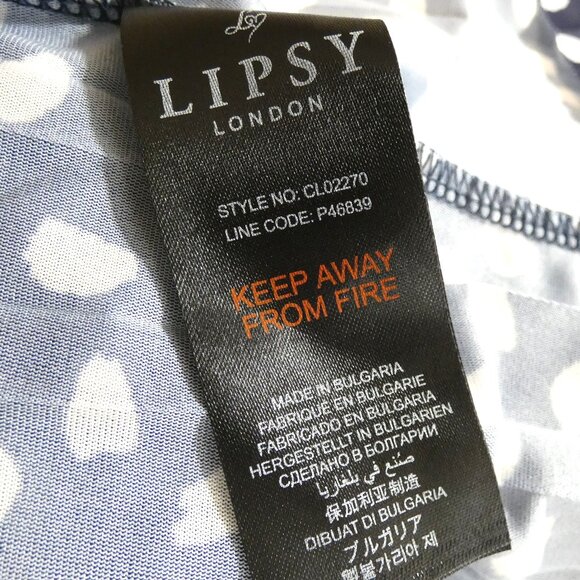 Lipsy London Navy Blue SKIRT Size 4 Midi Pleated Wide Waistband Gorgeous Posh - Picture 9 of 11